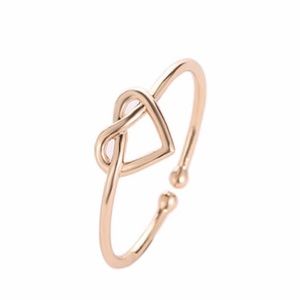 Rose Gold Heart Knot Ring